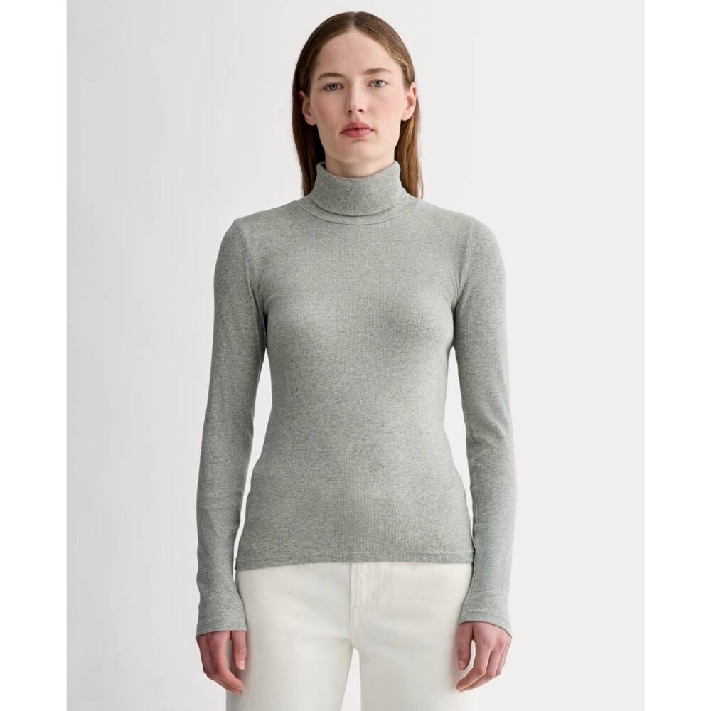 NEW‎ Everlane XXS Luxe Rib Turtleneck Washed Heathered Gray
Pit to Pit 30”
